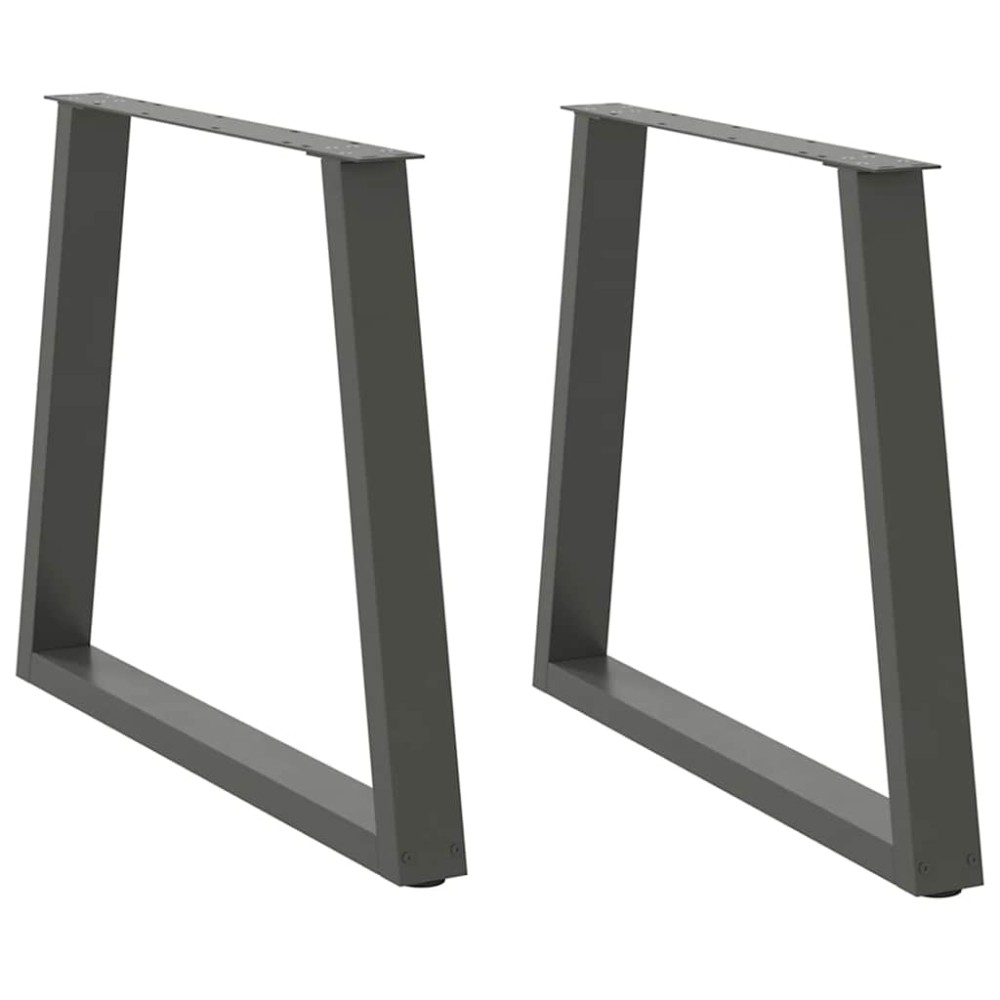 vidaXL Picioare de masă în formă de V, 2 buc., antracit, 80x(72-73,3) cm, oțel