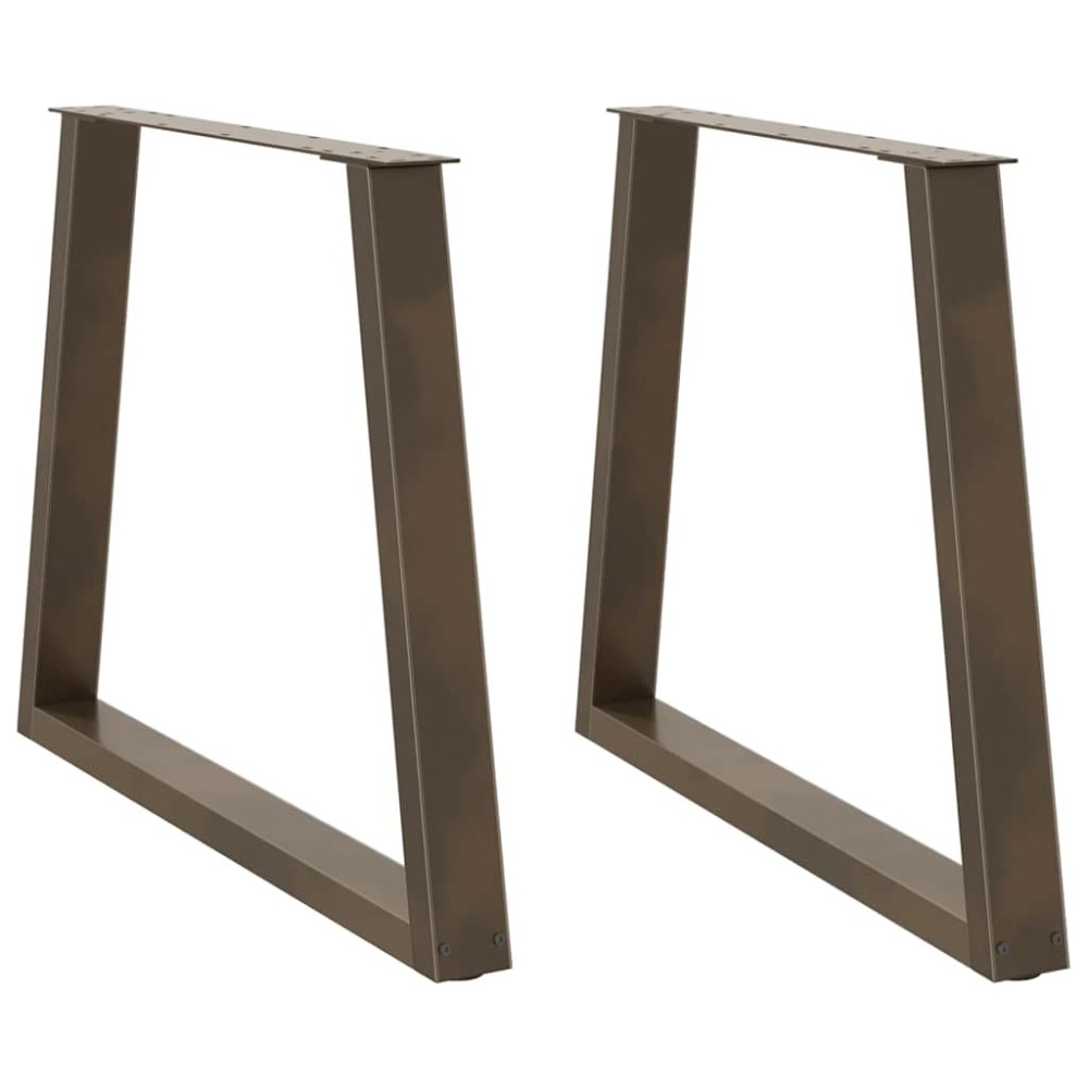 vidaXL Picioare de masă în formă de V, 2 buc., oțel natural, 80x(72-73,3) cm