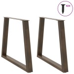 vidaXL Picioare de masă în formă de V, 2 buc., oțel natural, 80x(72-73,3) cm vidaXL Picioare de masă în formă de V, 2 buc., oțel natural, 80x(72-73,3) cm