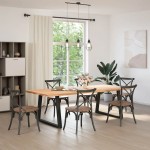 vidaXL Picioare de masă în formă de V, 2 buc., negru, 90x(72-73,3) cm, oțel