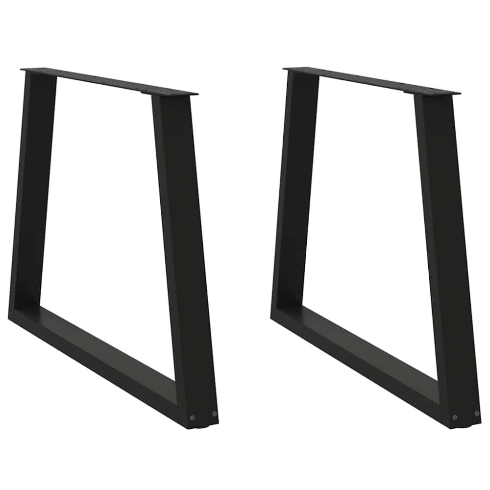 vidaXL Picioare de masă în formă de V, 2 buc., negru, 90x(72-73,3) cm, oțel
