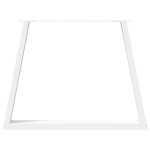 vidaXL Picioare de masă în formă de V, 2 buc., alb, 90x (72-73,3) cm, oțel