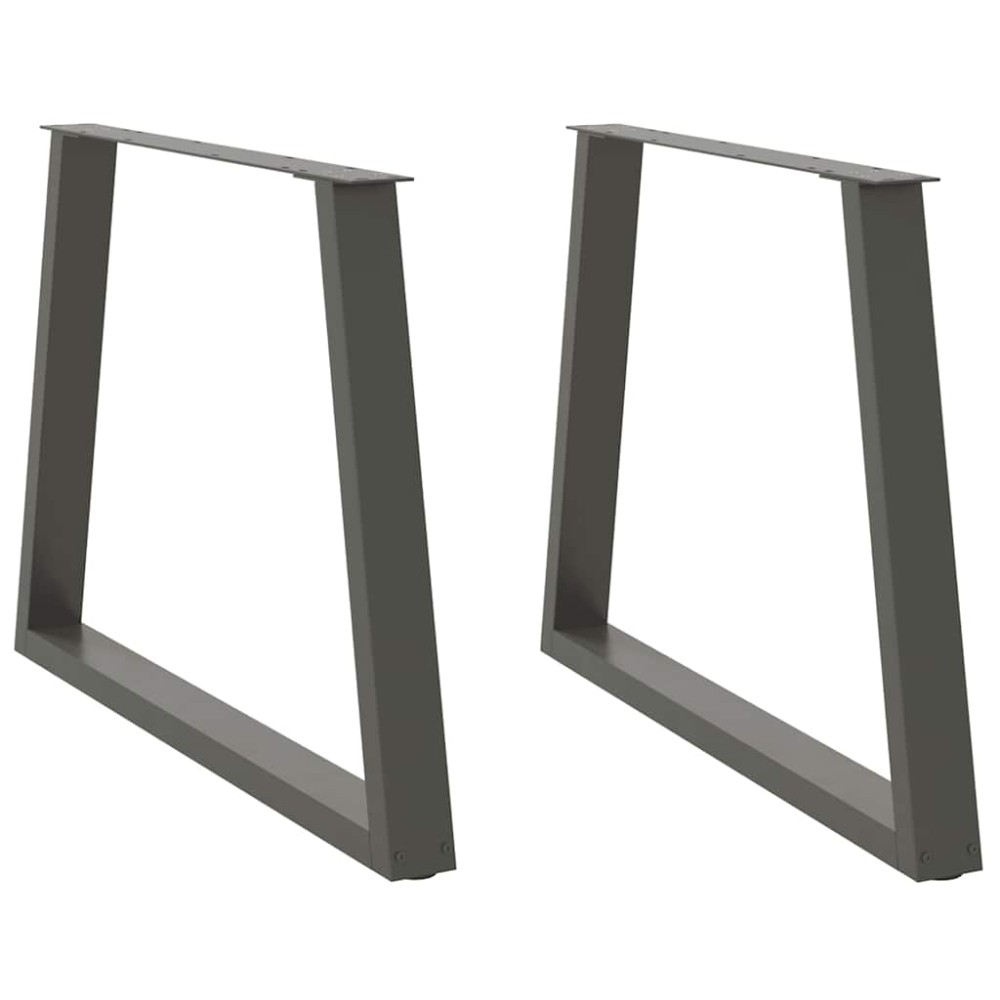 vidaXL Picioare de masă în formă de V, 2 buc., antracit, 90x(72-73,3) cm, oțel