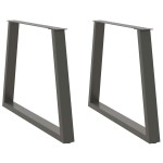 vidaXL Picioare de masă în formă de V, 2 buc., antracit, 90x(72-73,3) cm, oțel vidaXL Picioare de masă în formă de V, 2 buc., antracit, 90x(72-73,3) cm, oțel
