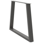 vidaXL Picioare de masă în formă de V, 2 buc., antracit, 90x(72-73,3) cm, oțel vidaXL Picioare de masă în formă de V, 2 buc., antracit, 90x(72-73,3) cm, oțel