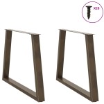 vidaXL Picioare de masă în formă de V, 2 buc., oțel natural, 90 x (72-73,3) cm vidaXL Picioare de masă în formă de V, 2 buc., oțel natural, 90 x (72-73,3) cm