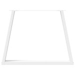 vidaXL Picioare de masă în formă de V, 2 buc., alb, 100 x (72-73,3) cm, oțel