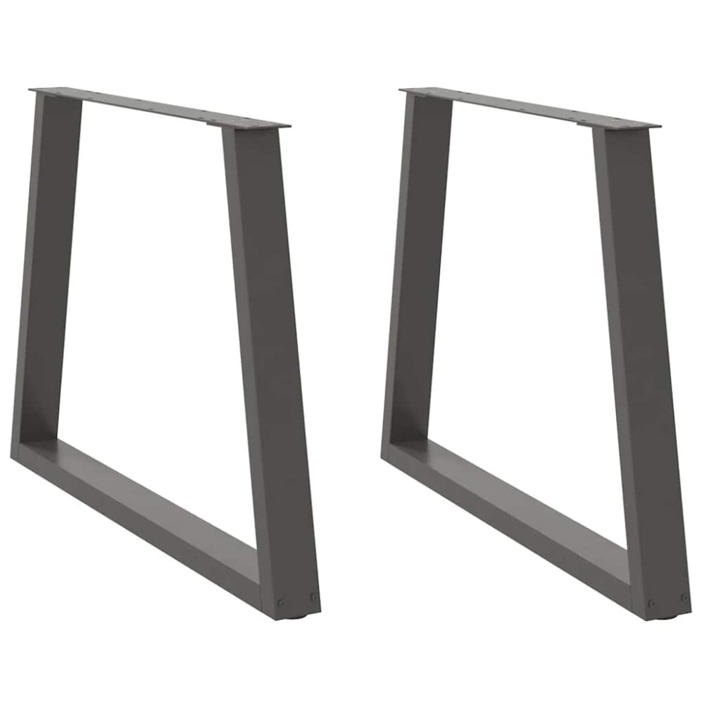 vidaXL Picioare de masă în formă de V, 2 buc., antracit, 100x(72-73,3) cm, oțel