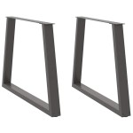 vidaXL Picioare de masă în formă de V, 2 buc., antracit, 100x(72-73,3) cm, oțel vidaXL Picioare de masă în formă de V, 2 buc., antracit, 100x(72-73,3) cm, oțel
