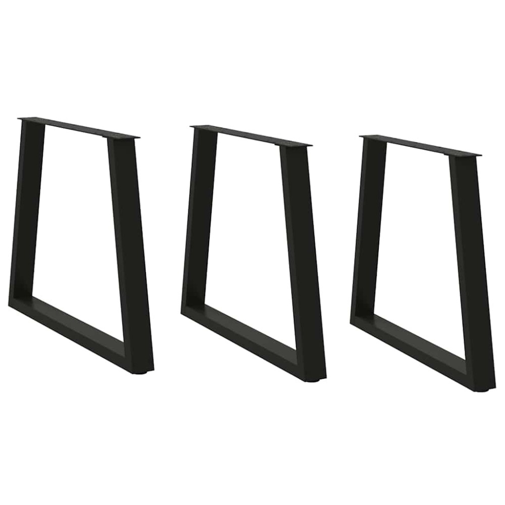 vidaXL Picioare de masă în formă de V, 3 buc., negru, 70x (72-73,3) cm, oțel