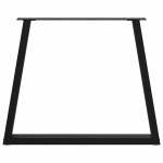 vidaXL Picioare de masă în formă de V, 3 buc., negru, 70x (72-73,3) cm, oțel