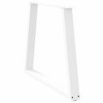 vidaXL Picioare de masă în formă de V, 3 buc., alb, 70x (72-73,3) cm, oțel