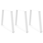 vidaXL Picioare de masă în formă de V, 3 buc., alb, 90 x (72-73,3) cm, oțel vidaXL Picioare de masă în formă de V, 3 buc., alb, 90 x (72-73,3) cm, oțel