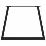 vidaXL Picioare de masă în formă de V, 3 buc., negru, 100 x (72-73,3) cm, oțel