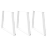vidaXL Picioare de masă în formă de V, 3 buc., alb, 100 x (72-73,3) cm, oțel vidaXL Picioare de masă în formă de V, 3 buc., alb, 100 x (72-73,3) cm, oțel