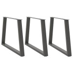 vidaXL Picioare de masă în formă de V, 3 buc., antracit, 100x(72-73,3) cm, oțel vidaXL Picioare de masă în formă de V, 3 buc., antracit, 100x(72-73,3) cm, oțel