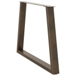 vidaXL Picioare de masă în formă de V, 3 buc., oțel natural, 100 x (72-73,3) cm