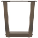 vidaXL Picioare pentru măsuță de cafea în formă de V, 2 buc., oțel natural, 30x(30-31,3) cm