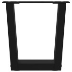 vidaXL Picioare pentru măsuță de cafea în formă de V, 2 buc., negru, 40x(30-31,3) cm, oțel