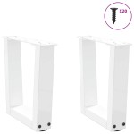 vidaXL Picioare pentru măsuță de cafea în formă de V, 2 buc., alb, 40x(30-31,3) cm, oțel