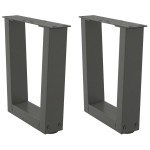 vidaXL Picioare pentru măsuță de cafea în formă de V, 2 buc., antracit, 40x(30-31,3) cm, oțel