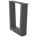 vidaXL Picioare pentru măsuță de cafea în formă de V, 2 buc., antracit, 40x(30-31,3) cm, oțel