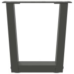 vidaXL Picioare pentru măsuță de cafea în formă de V, 2 buc., antracit, 40x(30-31,3) cm, oțel