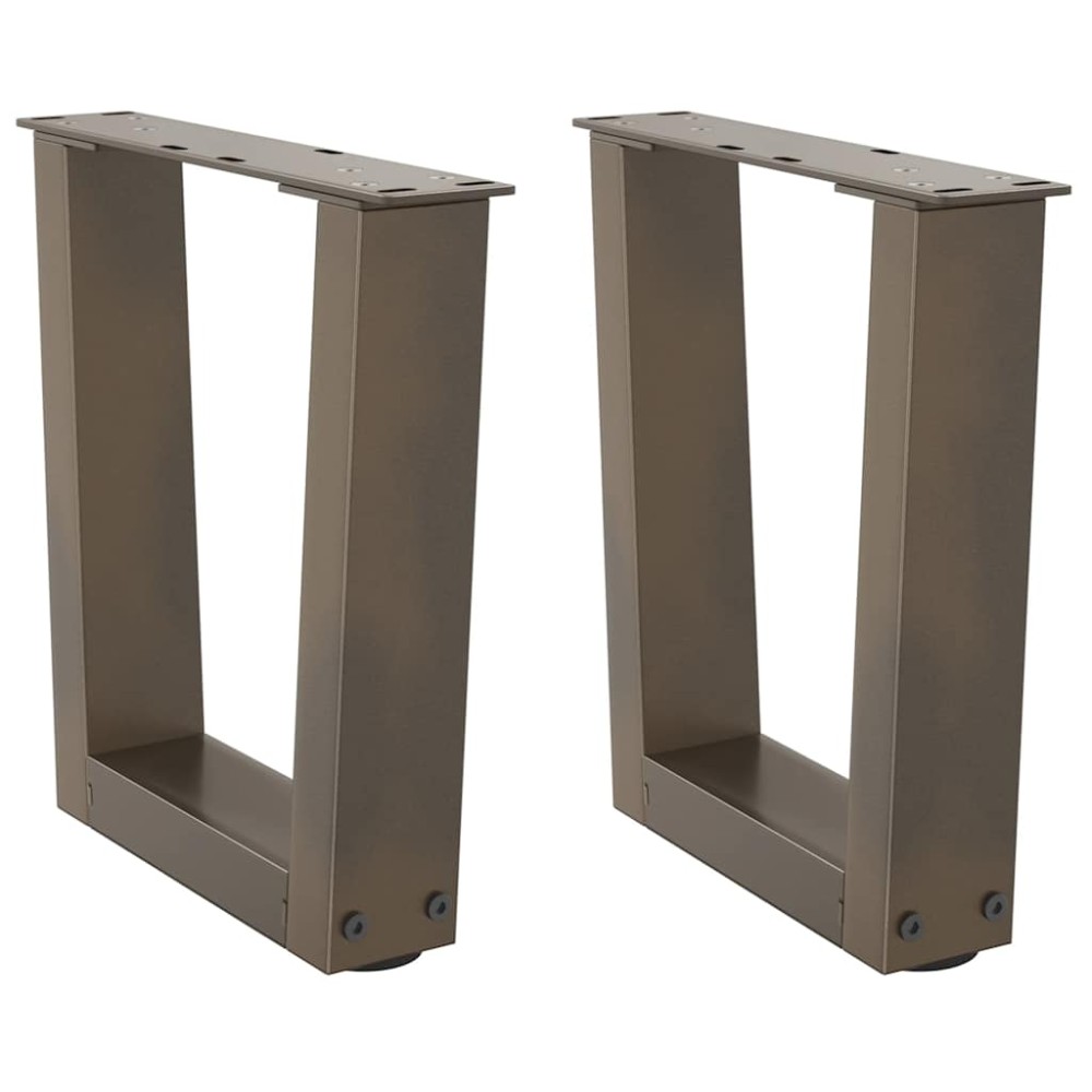 vidaXL Picioare pentru măsuță de cafea în formă de V, 2 buc., oțel natural, 40x(30-31,3) cm