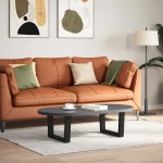 vidaXL Picioare pentru măsuță de cafea în formă de V, 2 buc., negru, 50x(30-31,3) cm, oțel