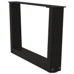 vidaXL Picioare pentru măsuță de cafea în formă de V, 2 buc., negru, 50x(30-31,3) cm, oțel
