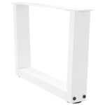 vidaXL Picioare pentru măsuță de cafea în formă de V, 2 buc., alb, 50x(30-31,3) cm, oțel