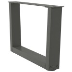 vidaXL Picioare pentru măsuță de cafea în formă de V, 2 buc., antracit, 50x(30-31,3) cm, oțel