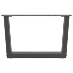 vidaXL Picioare pentru măsuță de cafea în formă de V, 2 buc., antracit, 50x(30-31,3) cm, oțel