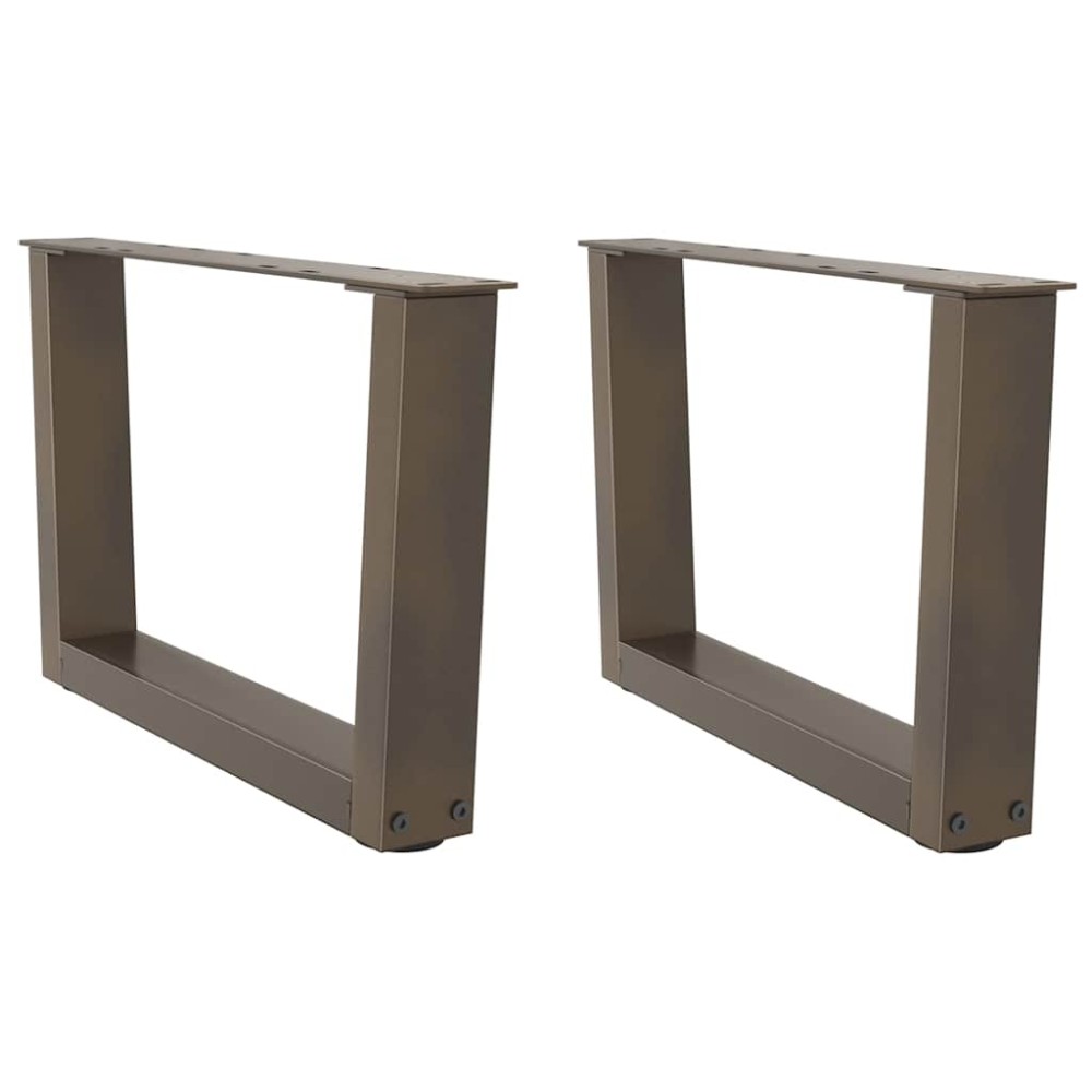 vidaXL Picioare pentru măsuță de cafea în formă de V, 2 buc., oțel natural, 50x(30-31,3) cm