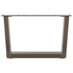 vidaXL Picioare pentru măsuță de cafea în formă de V, 2 buc., oțel natural, 50x(30-31,3) cm