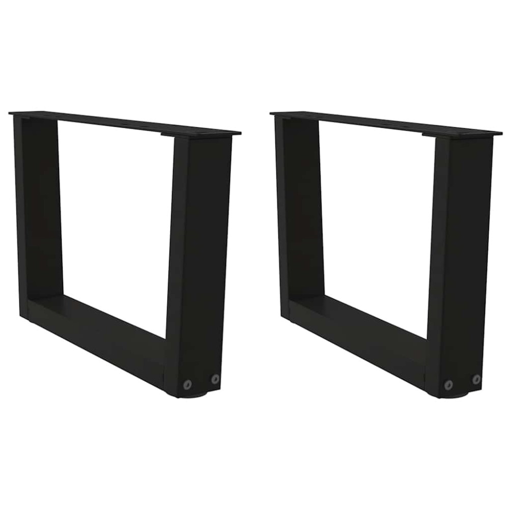 vidaXL Picioare pentru măsuță de cafea în formă de V, 2 buc., negru, 60x(30-31,3) cm, oțel