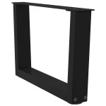vidaXL Picioare pentru măsuță de cafea în formă de V, 2 buc., negru, 60x(30-31,3) cm, oțel