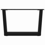 vidaXL Picioare pentru măsuță de cafea în formă de V, 2 buc., negru, 60x(30-31,3) cm, oțel