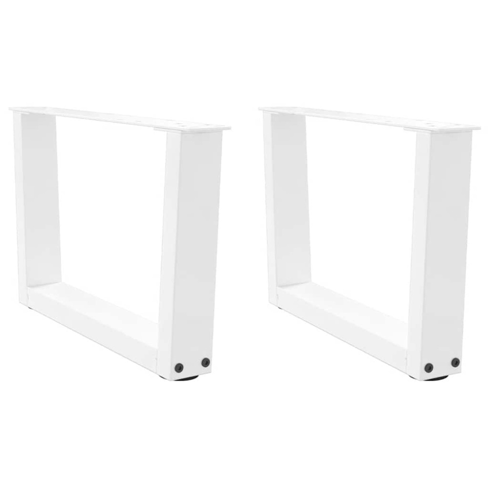 vidaXL Picioare pentru măsuță de cafea în formă de V, 2 buc., alb, 60x(30-31,3) cm, oțel