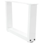vidaXL Picioare pentru măsuță de cafea în formă de V, 2 buc., alb, 60x(30-31,3) cm, oțel