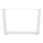 vidaXL Picioare pentru măsuță de cafea în formă de V, 2 buc., alb, 60x(30-31,3) cm, oțel