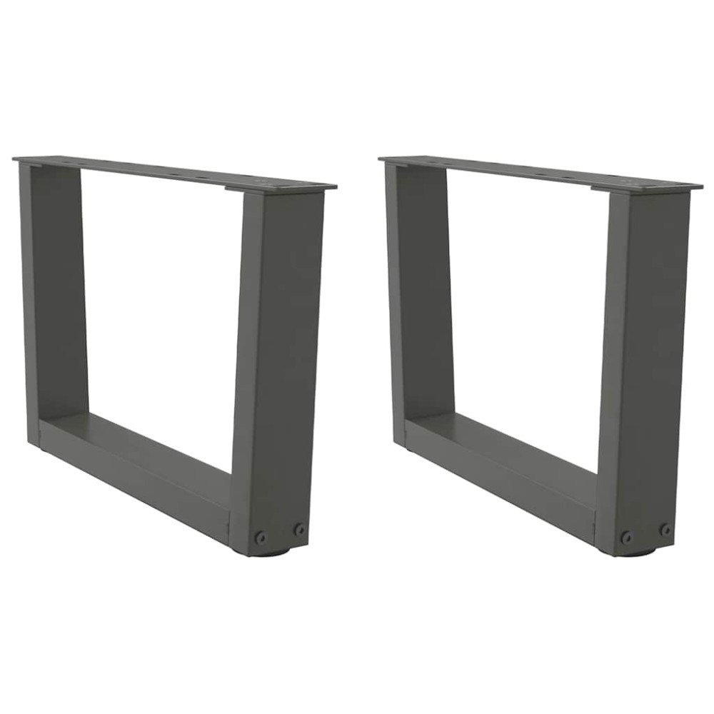 vidaXL Picioare pentru măsuță de cafea în formă de V, 2 buc., antracit, 60x(30-31,3) cm, oțel