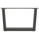 vidaXL Picioare pentru măsuță de cafea în formă de V, 2 buc., antracit, 60x(30-31,3) cm, oțel