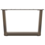 vidaXL Picioare pentru măsuță de cafea în formă de V, 2 buc., oțel natural, 60 x (30-31,3) cm