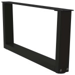 vidaXL Picioare pentru măsuță de cafea în formă de V, 2 buc., negru, 70x(30-31,3) cm, oțel