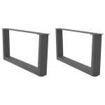 vidaXL Picioare pentru măsuță de cafea în formă de V, 2 buc., antracit, 70x(30-31,3) cm, oțel
