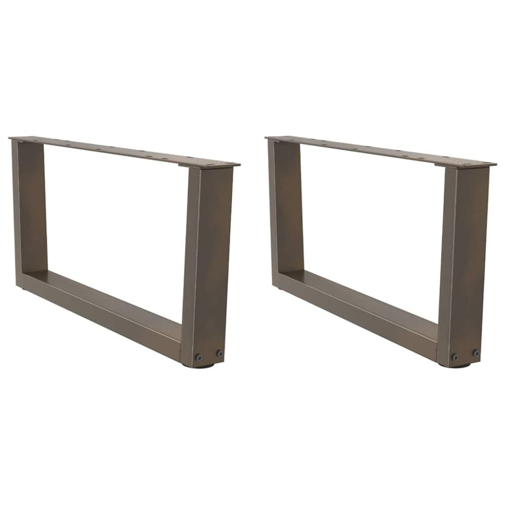 vidaXL Picioare pentru măsuță de cafea în formă de V, 2 buc., oțel natural, 70x(30-31,3) cm