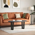 vidaXL Picioare pentru măsuță de cafea în formă de V, 2 buc., negru, 28x (42-43,3) cm, oțel