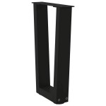 vidaXL Picioare pentru măsuță de cafea în formă de V, 2 buc., negru, 28x (42-43,3) cm, oțel