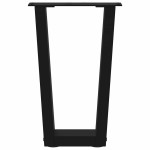 vidaXL Picioare pentru măsuță de cafea în formă de V, 2 buc., negru, 28x (42-43,3) cm, oțel